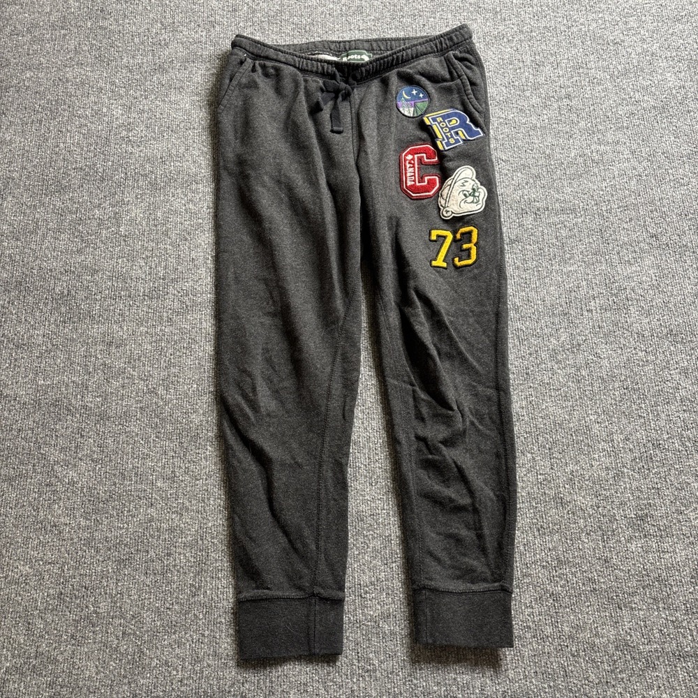 Roots Jogger Pants with Patches Men's Size Medium Drawstring Elastic Waist